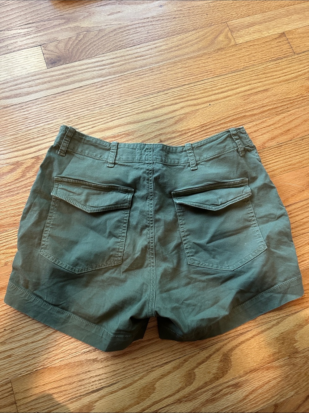 Nili Lotan Olive Green Utility Bermuda Shorts - Picture 2 of 3